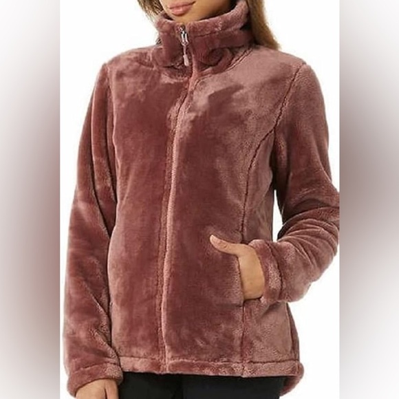 32 Degrees Heat Pink Plush Faux Fur Full Zip Jacket Size S - Picture 4 of 5